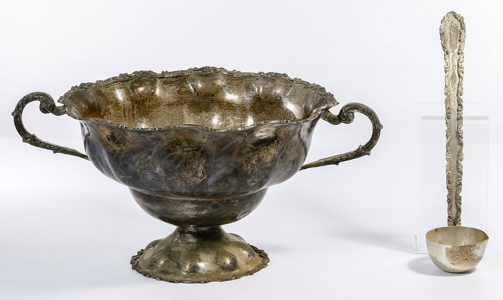 Lot 566: Otaduy Hallenbach Trophy Sterling Silver Punch Bowl and