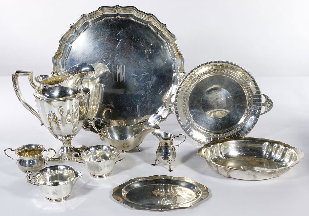 Lot 573: Sterling Silver Hollowware Assortment