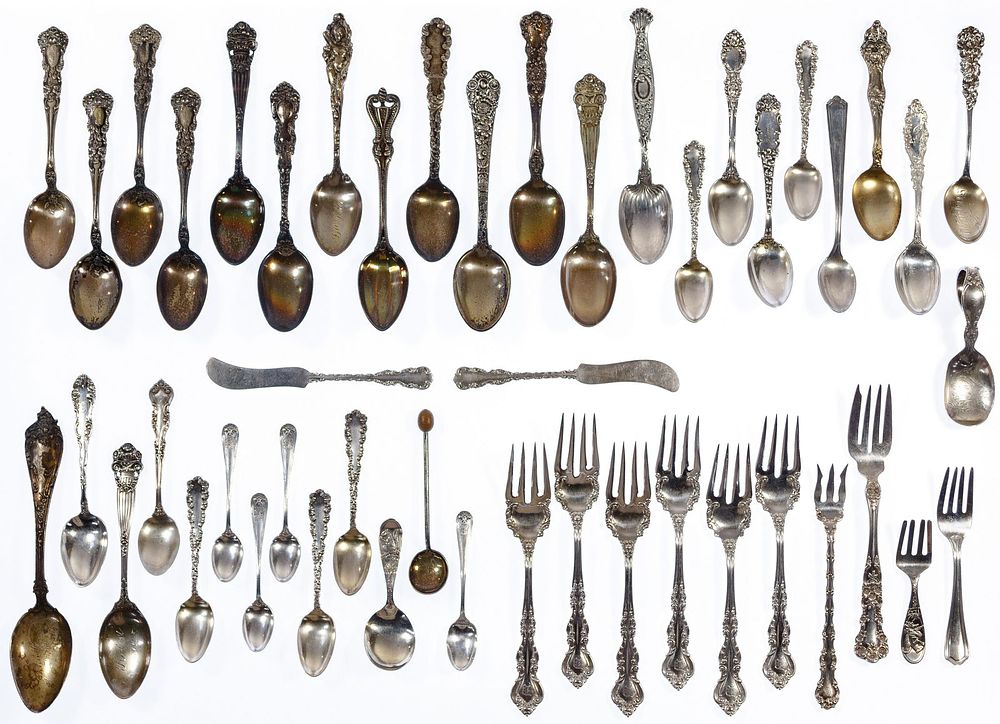 Lot 587: Sterling Silver Flatware Assortment