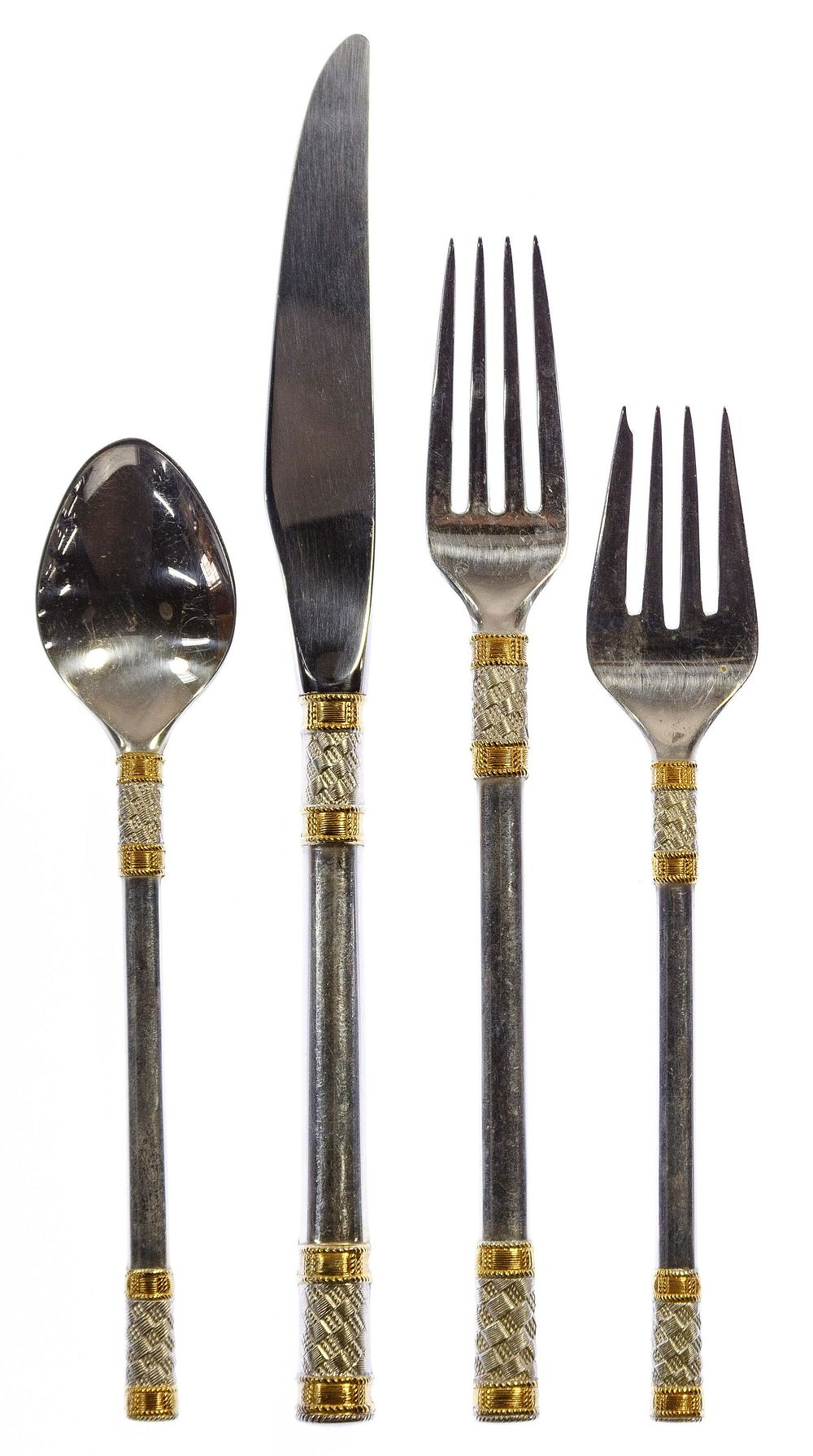 Lot 589: Wallace 'Golden Aegean Weave' Sterling Silver Flatware