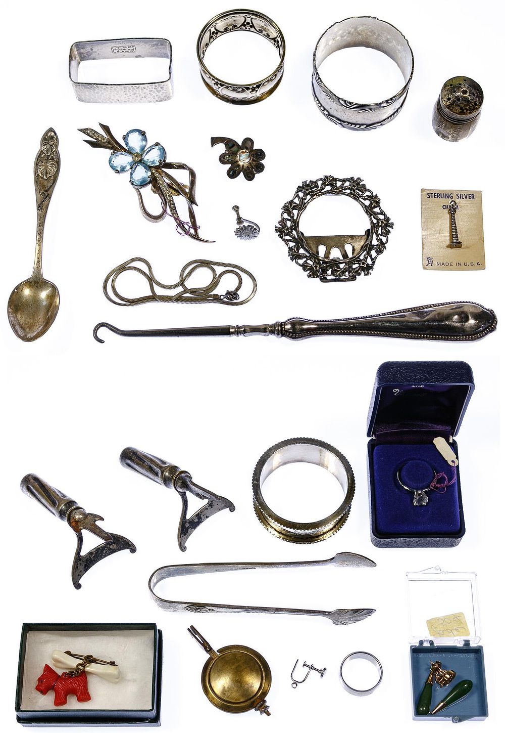 Lot 594: Sterling Silver and Silverplate Assortment
