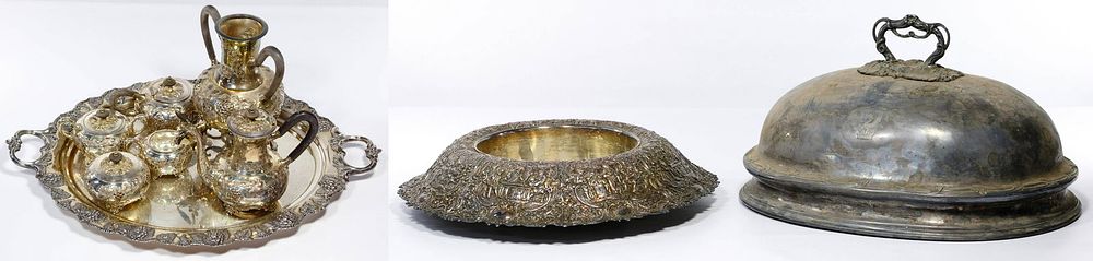 Lot 604: Sheffield Silverplate Beverage Service