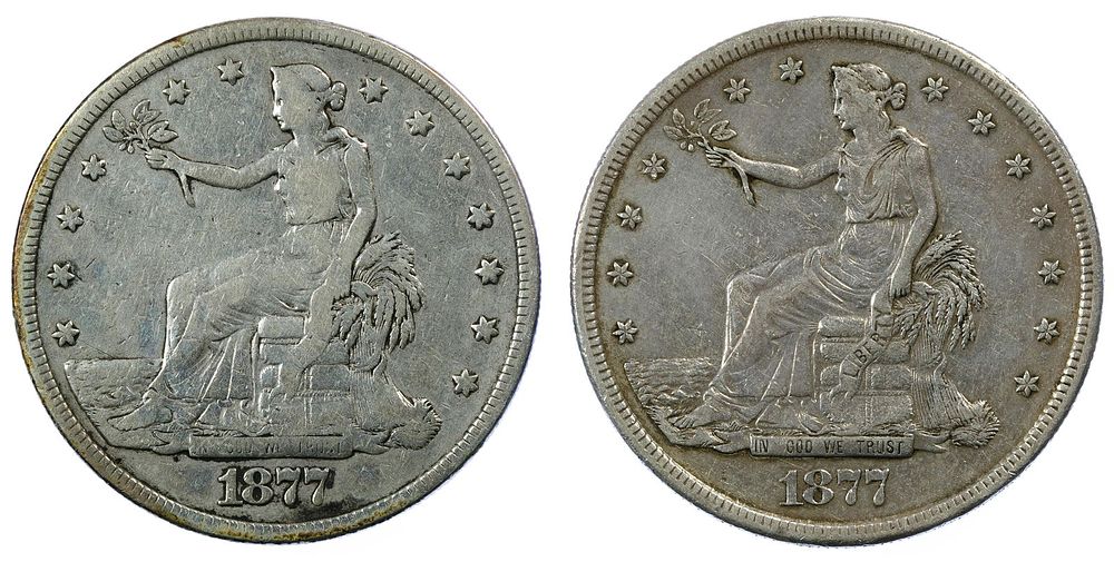 Lot 615: 1877, 1877-S $1 F/VF