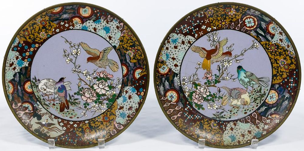 Lot 159: Asian Cloisonne Chargers
