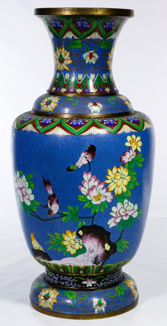 Lot 161: Asian Cloisonne Floor Vase