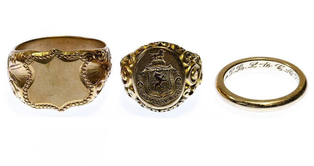 Lot 196: 14k Gold Ring Assortment