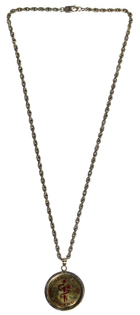 Lot 241: 14k Gold Necklace and Pendant