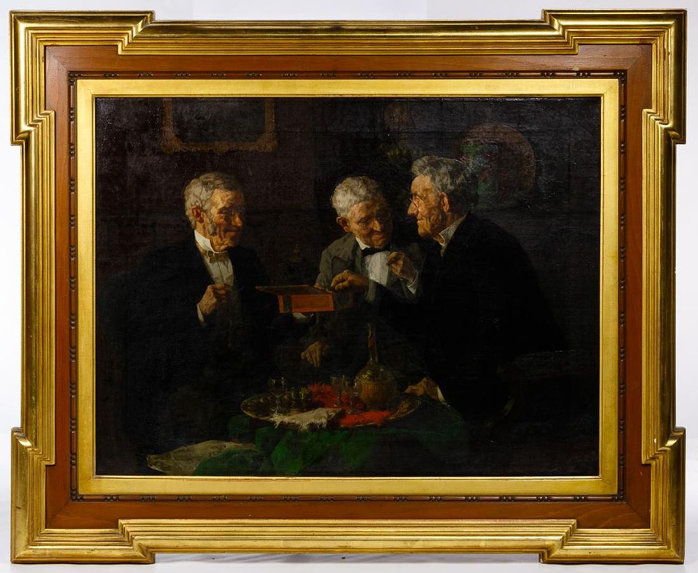 Lot 299: Louis Moeller (American, 1855-1930) Oil on Canvas