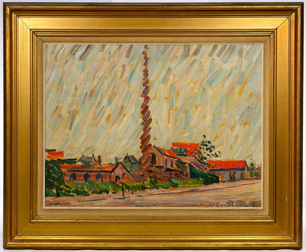 Lot 303: Emile Sabouraud (French, 1900-1996) Oil on Canvas