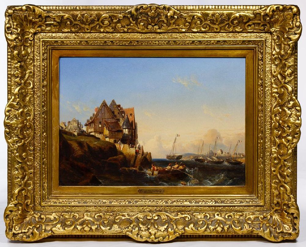 Lot 305: Eugene Gabriel Louis Isabey (French, 1803-1886) Oil on