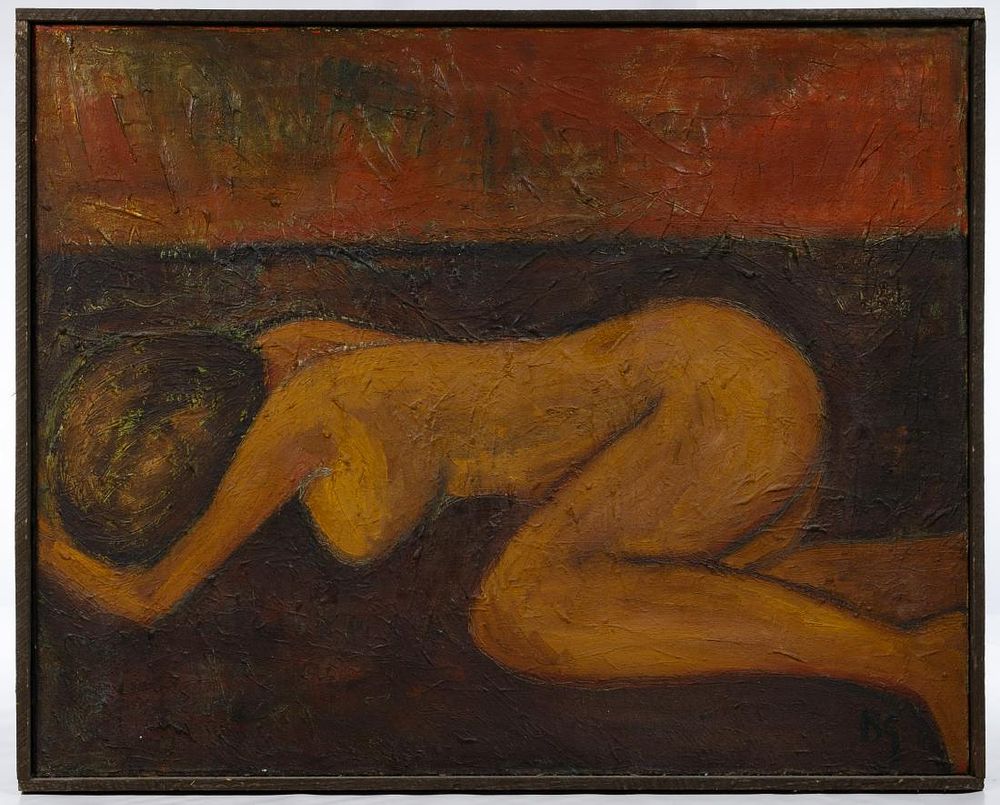 Lot 332: Manuel Blanco-Gonzalez (Spanish, 1932-2004) 'Nude' Oil