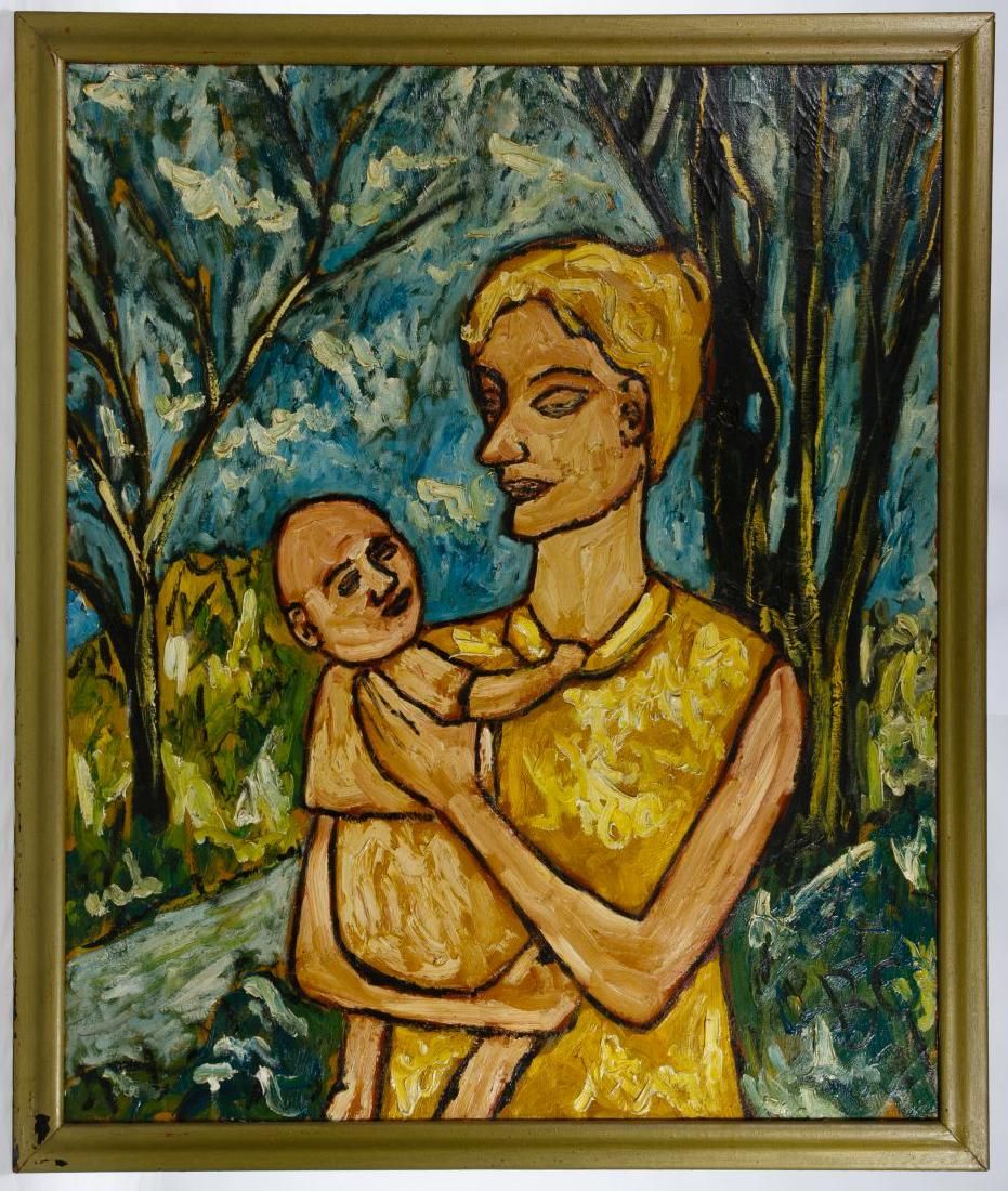Lot 334: Manuel Blanco-Gonzalez (Spanish, 1932-2004) 'Mother and