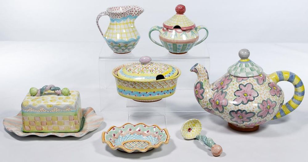 Lot 381: Mackenzie Childs Pottery Assortment