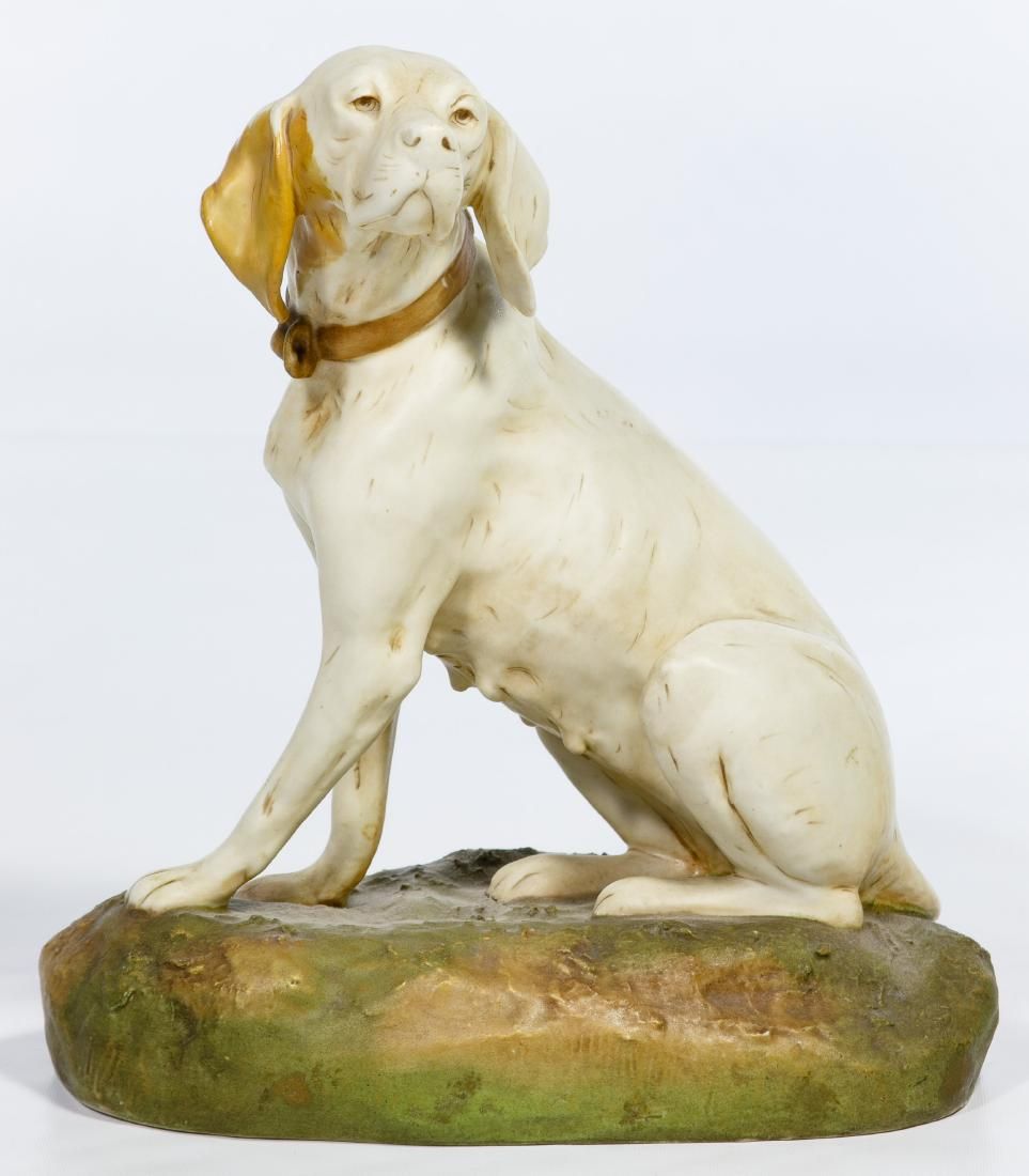 Lot 413: Royal Dux Porcelain Dog Figurine