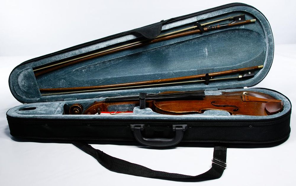 Lot 422: Carlo Lorenzini Violin With Bows and Case