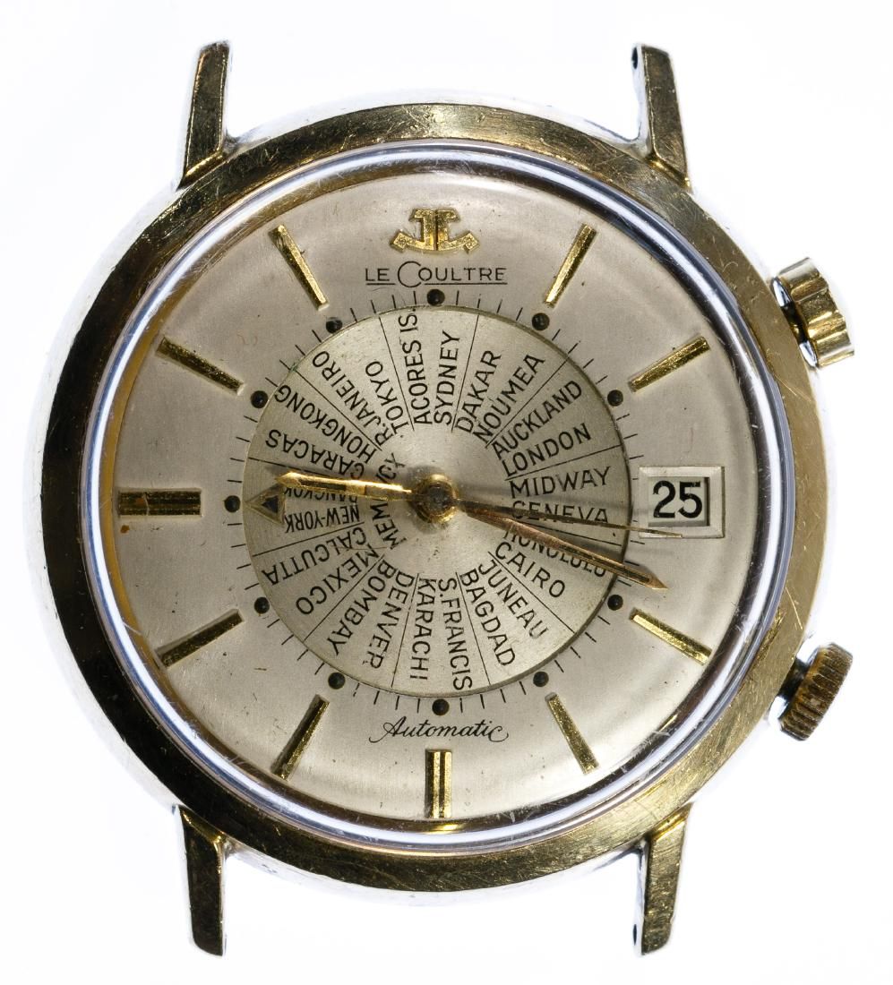 Lot 431: LeCoultre Memovox Worldtime Automatic Date Wrist Watch