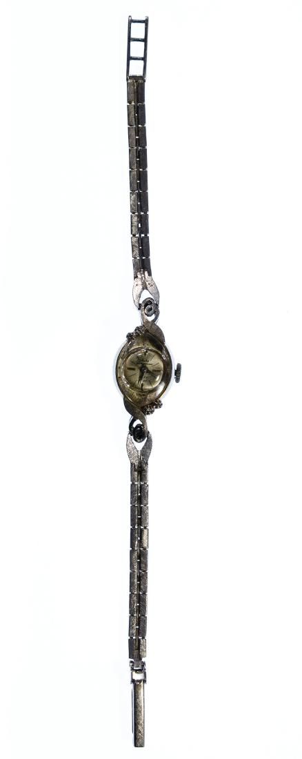 Lot 445: Jules Jurgensen 14k White Gold Case and Band Wrist