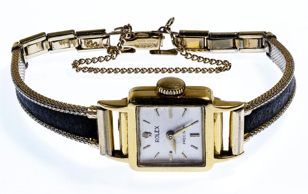 Lot 447: Rolex 18k Gold Case 'Precision' Wrist Watch