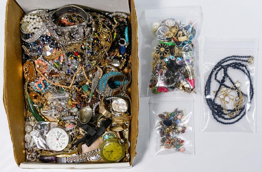 Lot 496: Costume Jewelry and Watch Assortment