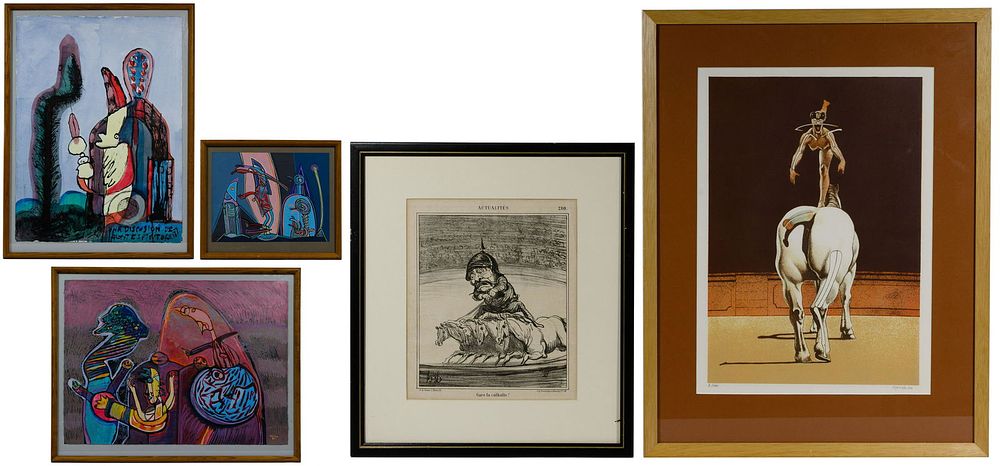 Lot 161: Mario Murua (Chilean, b.1952) Mixed Media Works on