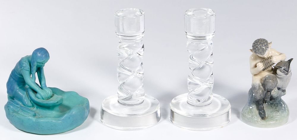 Lot 192: Steuben Glass and Van Briggle Pottery Assortment