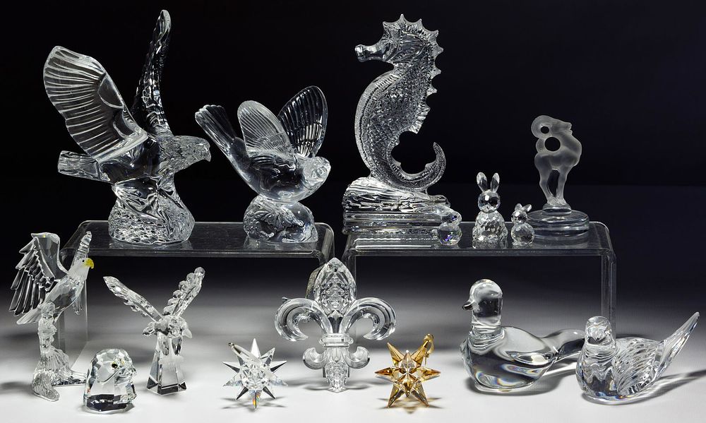 Lot 200: Lalique, Baccarat, Waterford and Swarovski Crystal