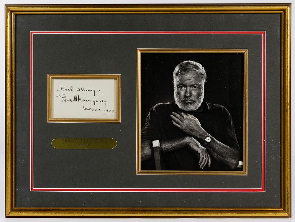 Lot 208: Ernest Hemingway Autograph