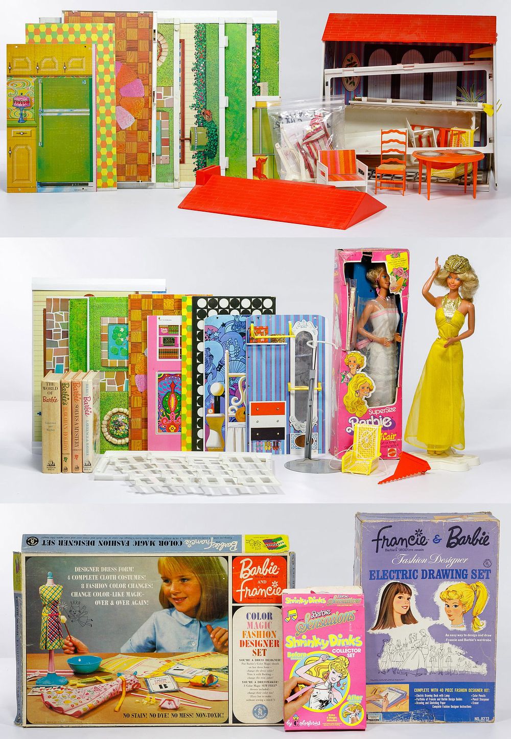 Lot 222: Barbie Living Lively House #4961 (1971) and Assortment