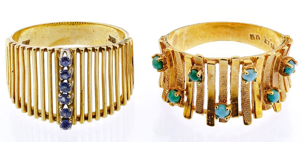 Lot 251: 18k Gold Rings