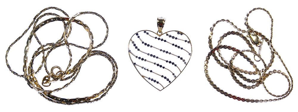 Lot 271: 14k Yellow Gold Pendant and Necklace Assortment