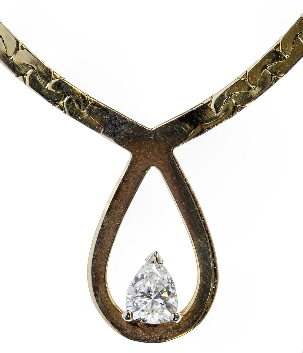 Lot 273: 14k Gold and Diamond Necklace