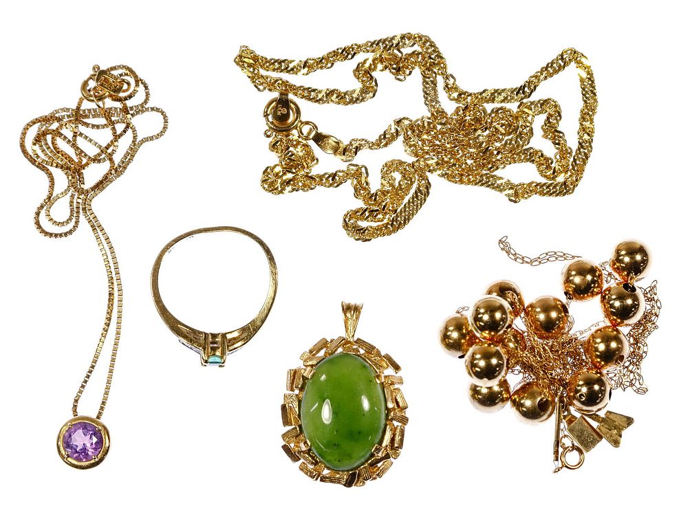 Lot 291: 14k Yellow Gold Jewelry Assortment