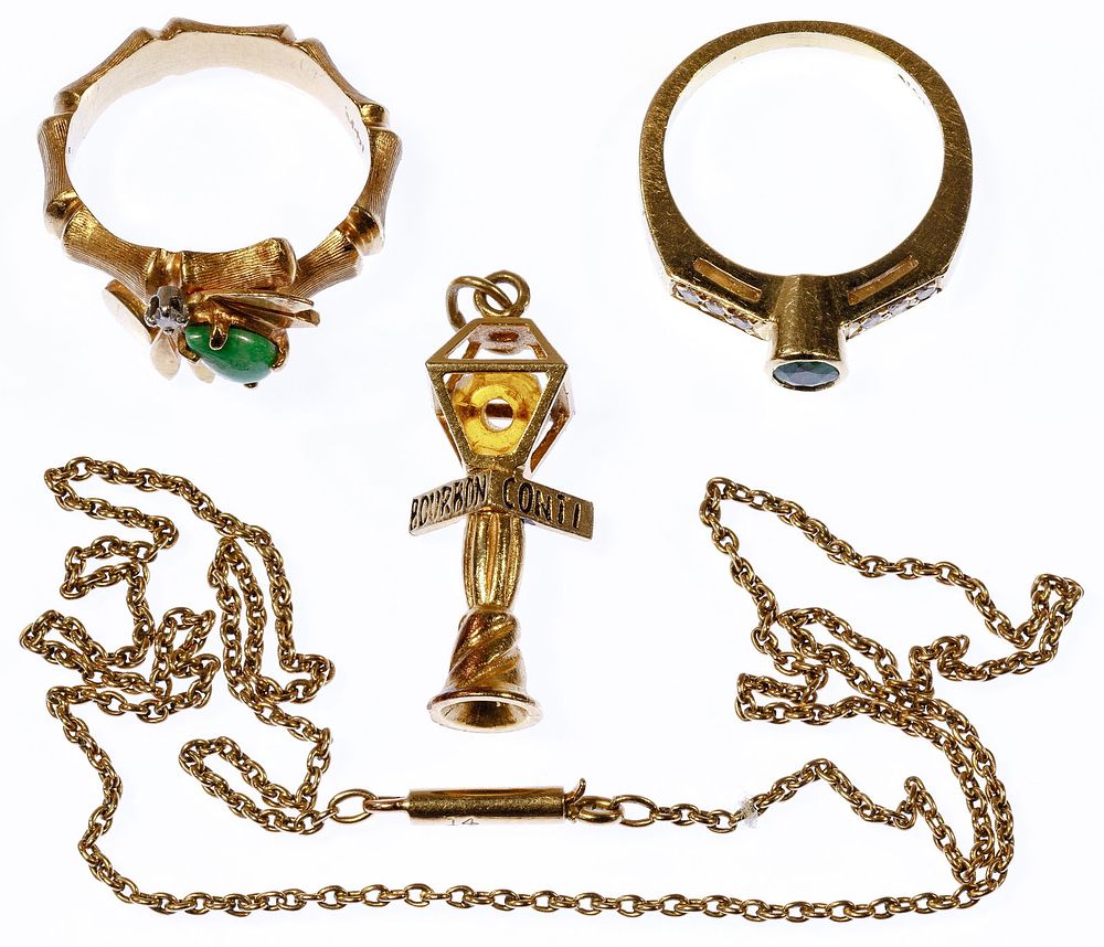 Lot 292: 14k Yellow Gold Jewelry Assortment