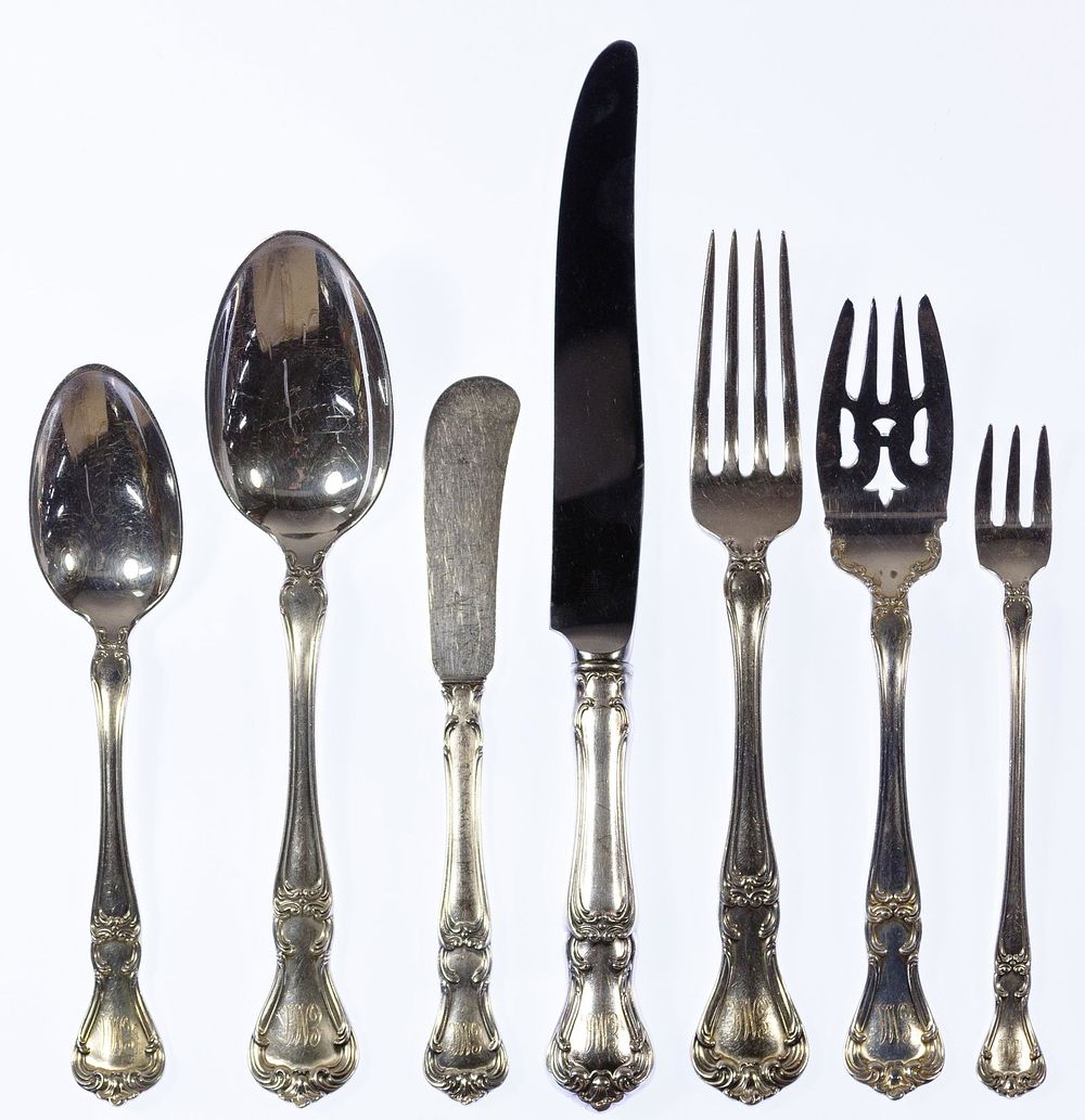 Lot 330: Gorham 'Buckingham' Sterling Silver Flatware Service
