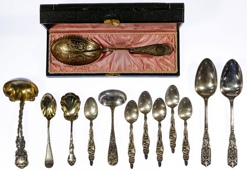 Lot 337: Sterling Silver Flatware Assortment