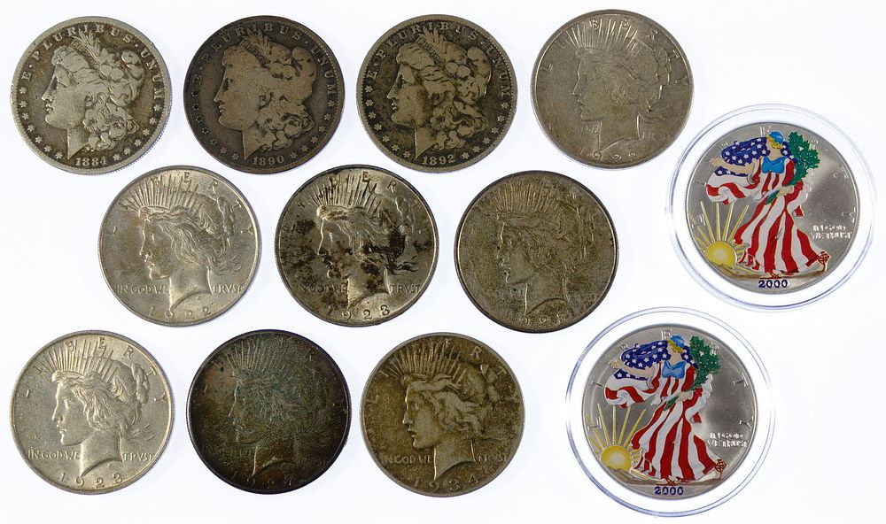 Lot 346: Morgan, Peace and Silver Eagle $1 Assortment