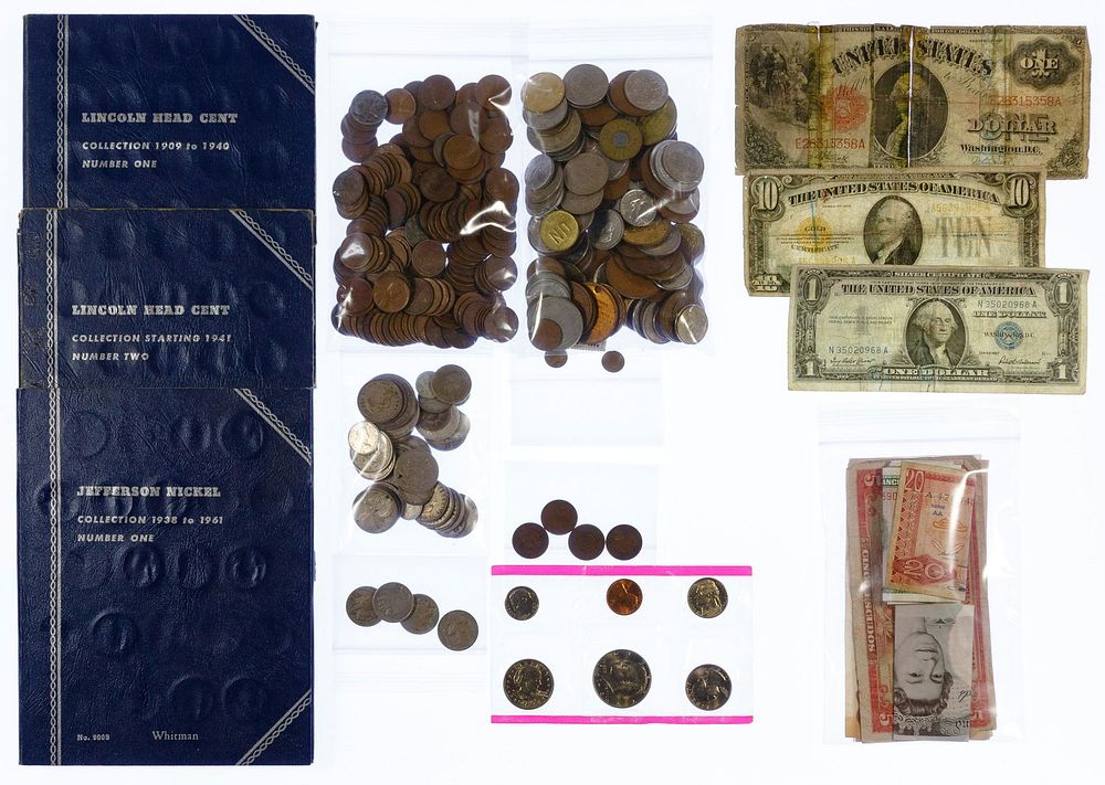 Lot 347: US and World Coin and Currency Assortment