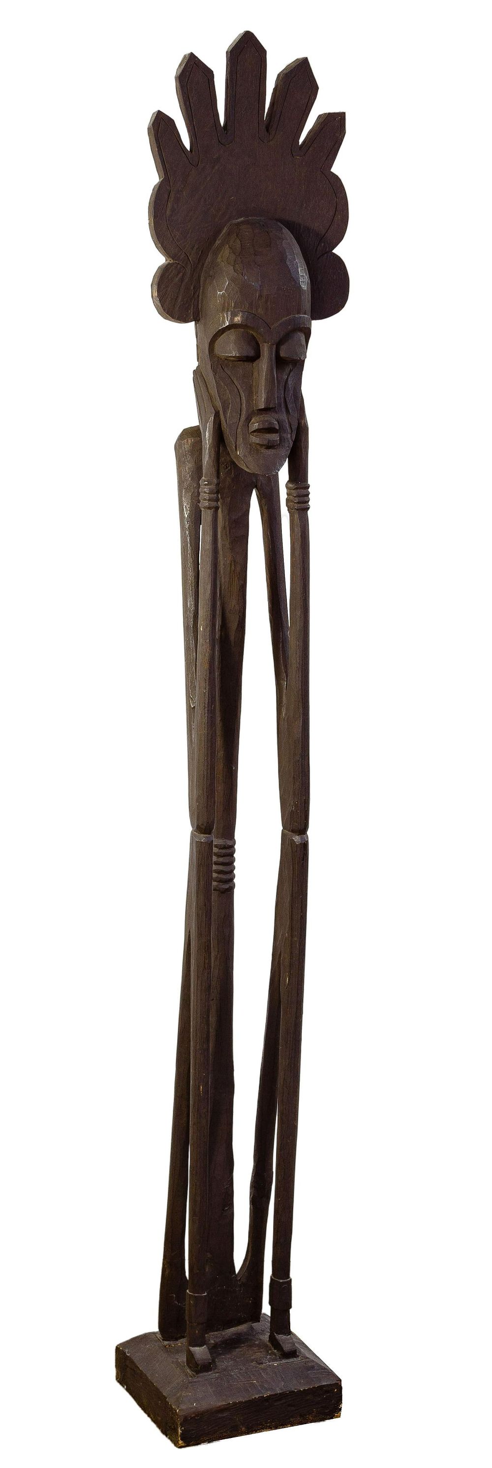 Lot 157: African Style Wood Floor Statue