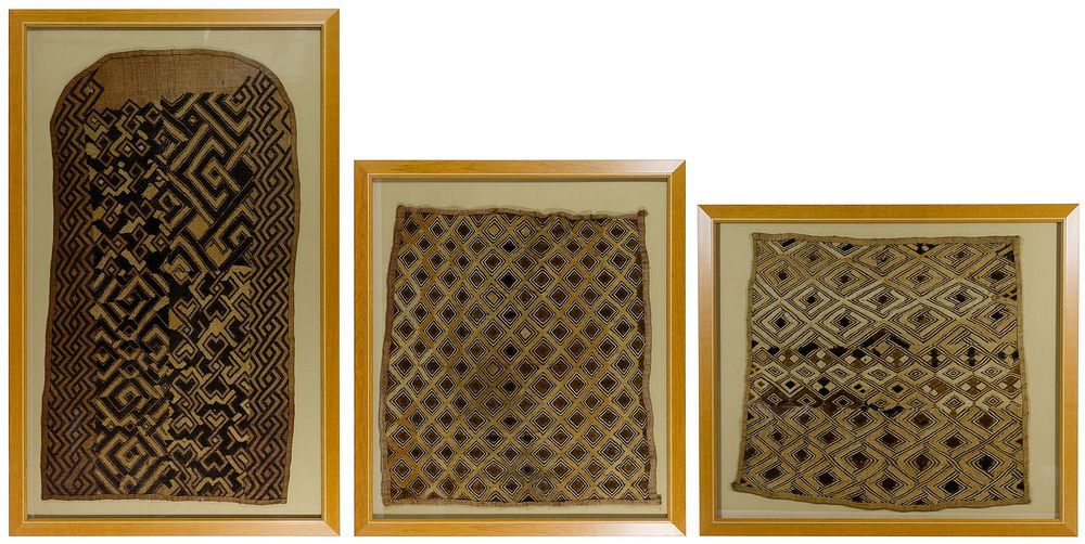 Lot 164: Kuba Framed Cloth Assortment