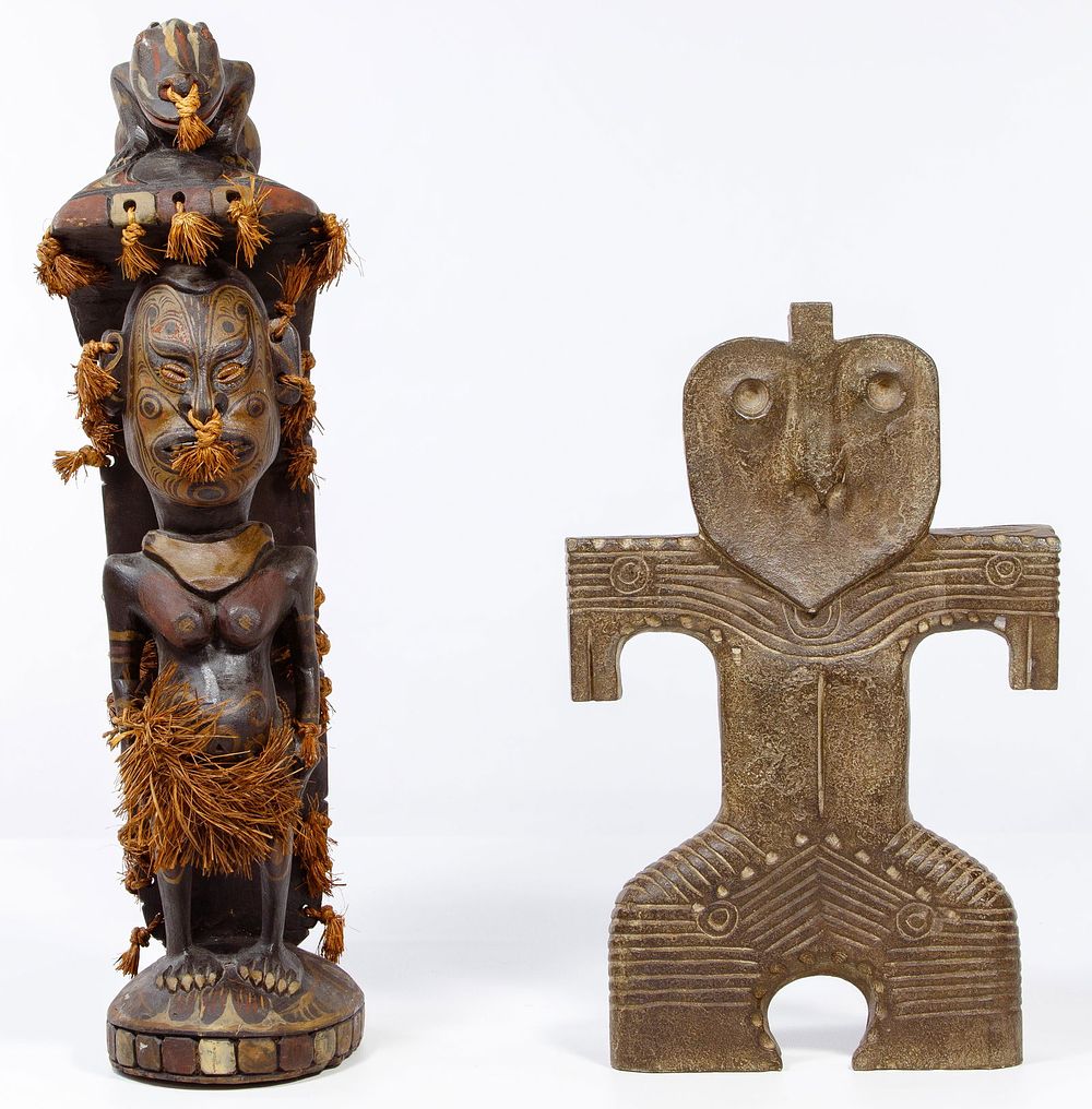 Lot 165: Maori and Japanese Sculptures