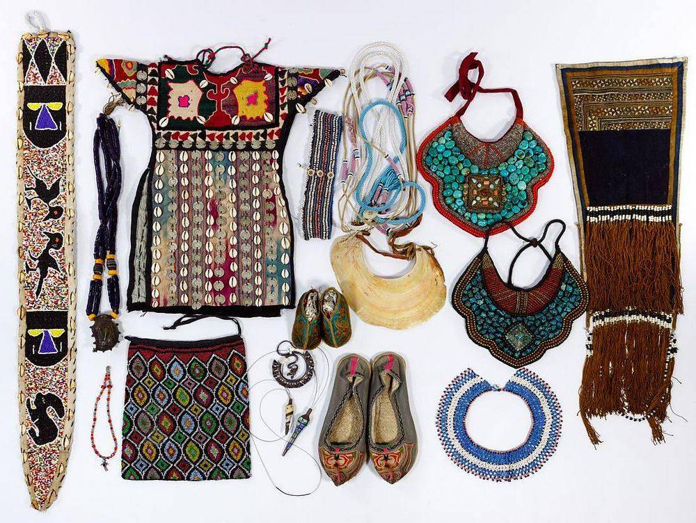 Lot 168: Multi-Cultural Beaded Object Assortment
