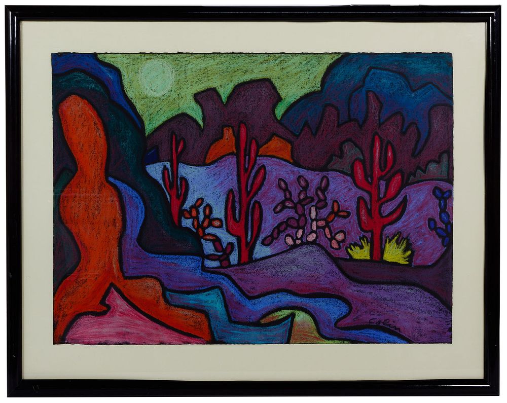 Lot 206: George Colin (American, 1929-2004) Pastel on Paper