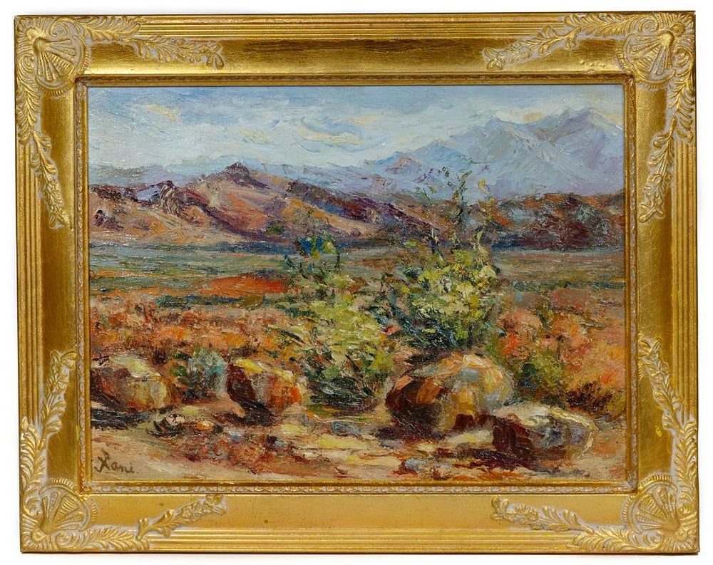 Lot 210: J. Xani (American, 20th Century) 'Morongo Valley' Oil