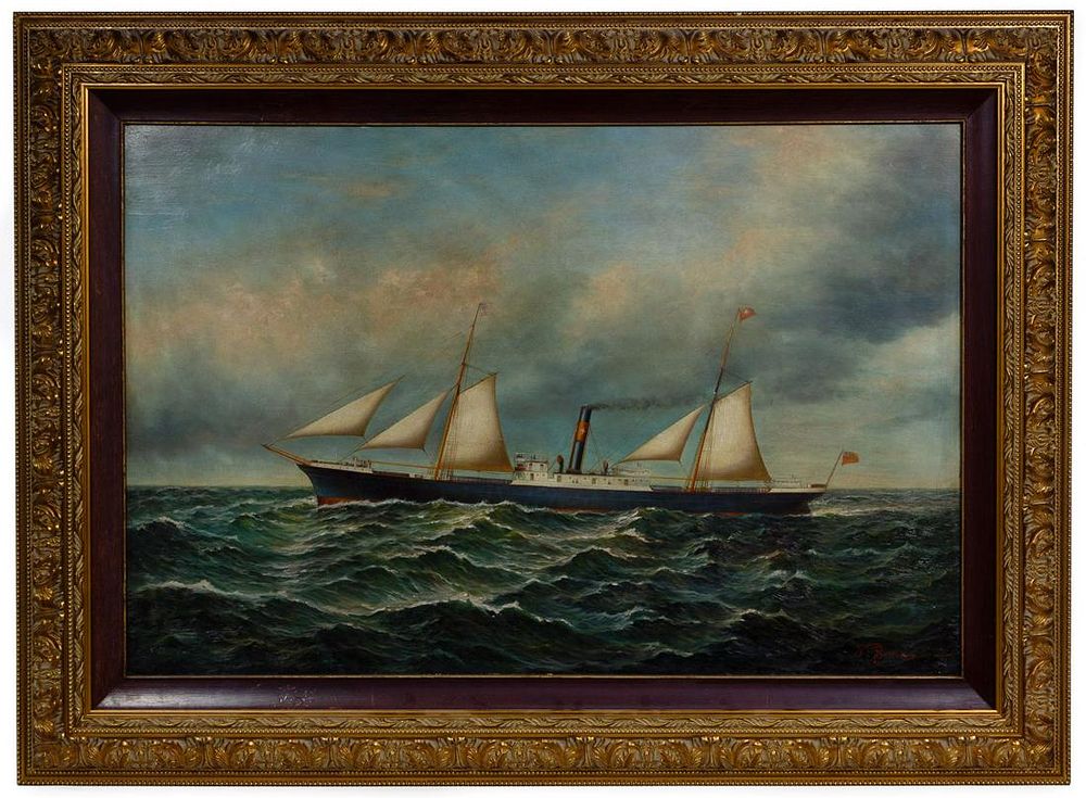 Lot 227: William Luscomb (American, 1805-1866) Oil on Panel