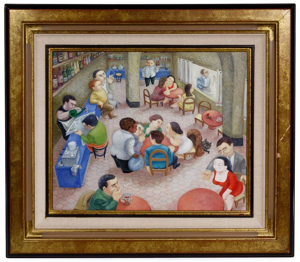 Lot 256: Eduardo Ungar (Argentine, b.1947) 'El Bar II' Acrylic