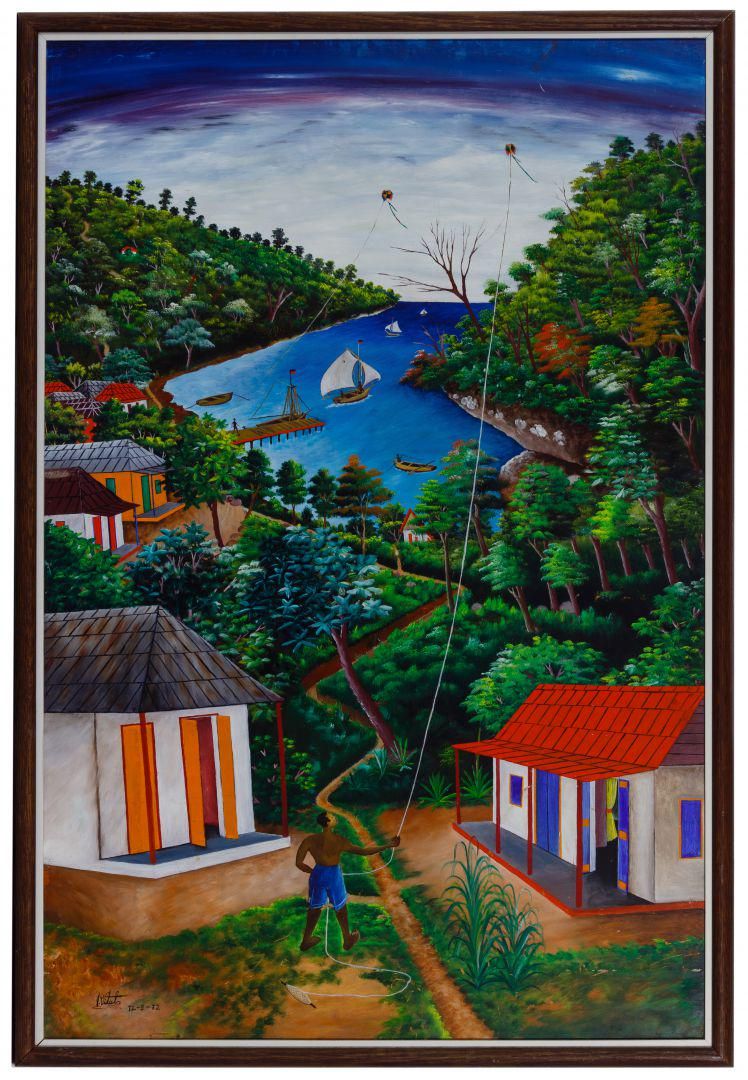 Lot 257: Pauleus Vital (Haitian, 1918-1984) Oil on Masonite