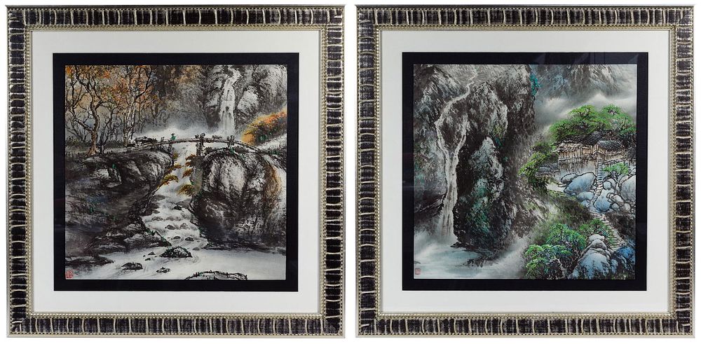 Lot 259: Asian Ink Wash Paintings