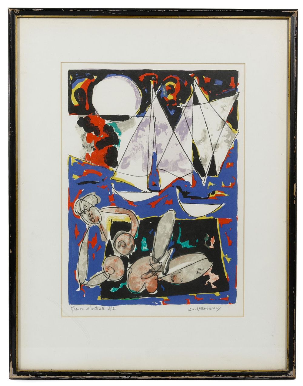 Lot 276: Claude Venard (French, 1913-1999) 'A La Plage'