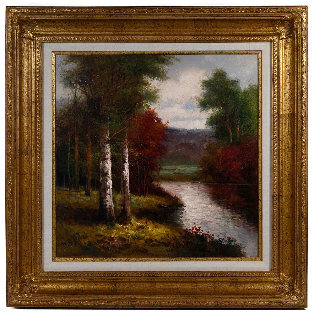 Lot 319: 20th Century Landscape Oil on Canvas