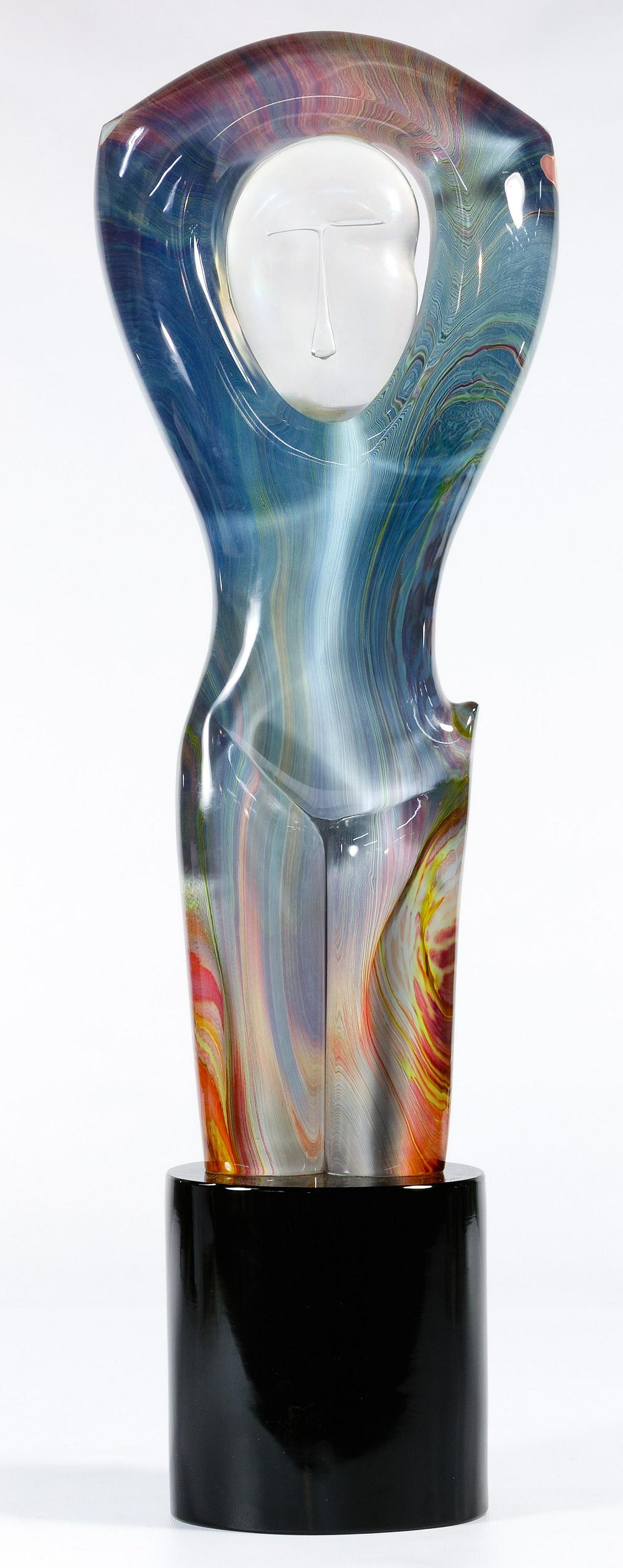 Lot 325: Dino Rosin (Italian, b.1948) 'Relax' Glass Sculpture